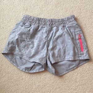 lululemon athletica Gray Athletic Shorts with Pink Zipper